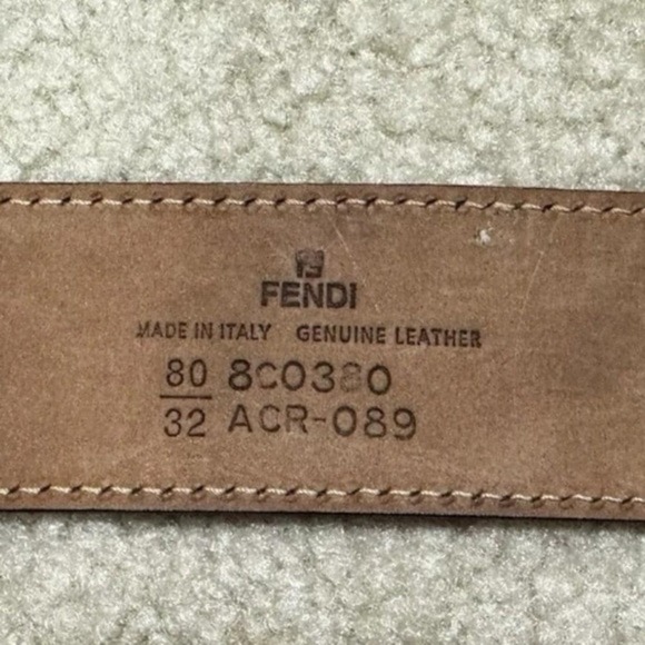 ?Vintange FENDI⭐ Snakeskin Leather Belt‎ With Cateye & Blue Onyx Accent Buttons main image 14